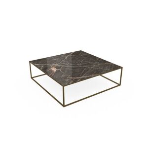 SOVET Quadro Sofabord 120x120 cm - Burnished Brass/Ceramics Ombra di Caravaggio