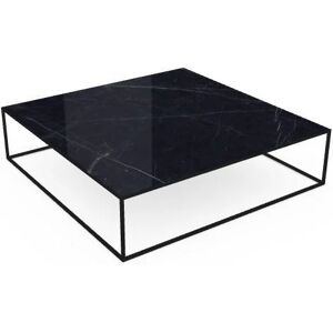 SOVET Quadro Sofabord 140x140 cm - Black/Ceramics Polished Marquinia