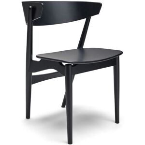 Sibast Furniture No 7 Dining SH: 45 cm - Sort Bøg/Træsæde