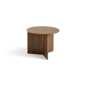 HAY Slit Table Wood Round Ø: 45 cm - Walnut