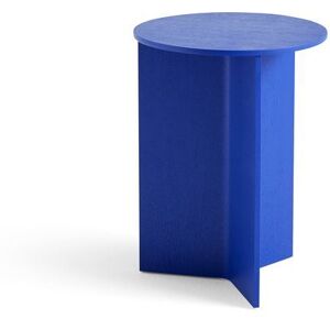 Hay Slit Table Wood High H: 47 cm - Vivid Blue