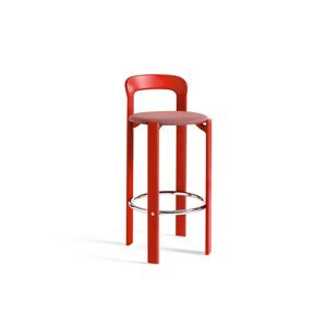 Hay Rey Bar Stool Upholstery SH: 75 cm - Scarlet Red/Steelcut Trio 636