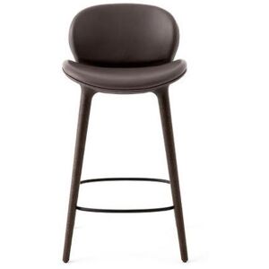 Vipp 465 Lodge Counter chair SH: 67 cm - Dark Oak/Brown Leather