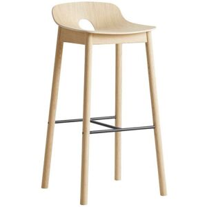 Woud Mono Bar Stool SH: 75 cm - Hvidpigmenteret Eg