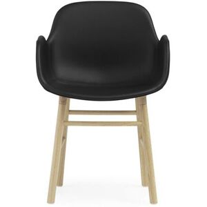 Normann Copenhagen Form Armstol SH: 44cm - Sort Læder/Eg