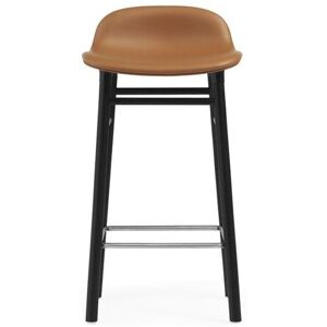 Normann Copenhagen Form Barstol SH: 65cm - Brandy Læder/Sort Eg