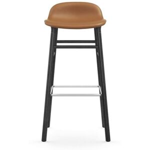 Normann Copenhagen Form Barstol SH: 75cm - Brandy Læder/Sort Eg