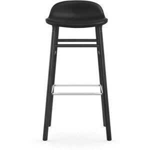 Normann Copenhagen Form Barstol SH: 75cm - Sort Læder/Sort Eg