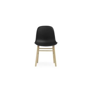 Normann Copenhagen Form Stol SH: 44cm - Sort Læder/Eg