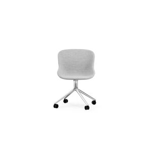 Normann Copenhagen Hyg Drejestol m. Hjul Fuldpolstret SH: 46 cm - Partner/Aluminium