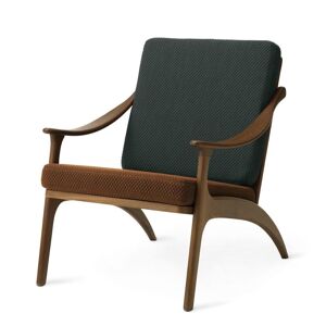 Warm Nordic Lean Back Lounge Chair SH: 41 cm - Teak/Brown/Petrol