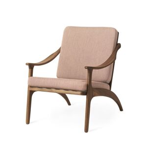 Warm Nordic Lean Back Lounge Chair SH: 41 cm - Teak/Pale Rose