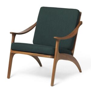 Warm Nordic Lean Back Lounge Chair SH: 41 cm - Teak/Forest Green