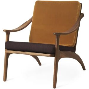 Warm Nordic Lean Back Lounge Chair SH: 41 cm - Teak/Amber/Brown