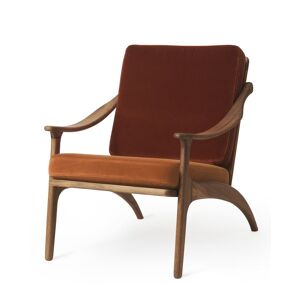 Warm Nordic Lean Back Lounge Chair SH: 41 cm - Teak/Brick/Rusty