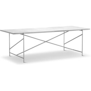 HANDVÄRK FURNITURE Dining Table 230 L: 230 x 96 cm - Stainless Steel/ White Marble