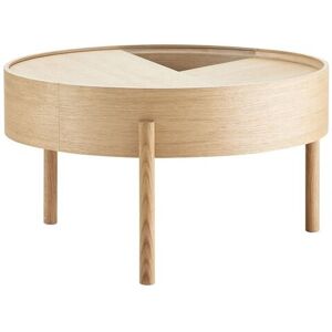 Woud Arc Coffee Table Ø: 66 cm - Whitepigmented Lacquered Oak