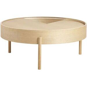 Woud Arc Coffee Table Ø: 89 cm - Whitepigmented Lacquered Oak