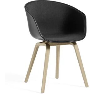 HAY AAC 22 About A Chair Front Upholstery SH: 46 cm - Soaped Oak Veneer/Black/Remix 183