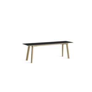 HAY CPH Deux 215 Bench 140x35x45 cm - Untreated Solid Beech/Ink Black Laminate