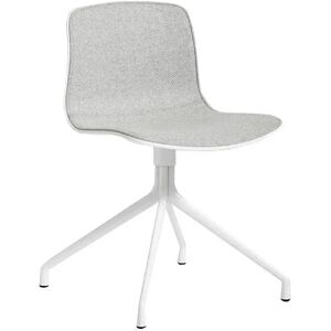 HAY AAC 10 About A Chair Front Upholstery SH: 46 cm - White Powder Coated Aluminium/White/Divina 120