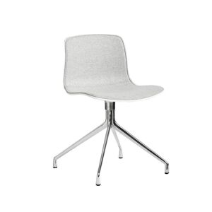 HAY AAC 10 About A Chair Front Upholstery SH: 46 cm - Polished Aluminium/White/Divina 120