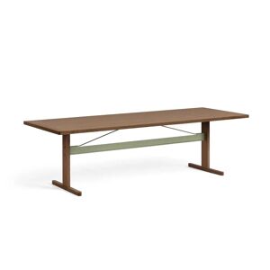 HAY Passerelle Table 260x95x74 cm - Walnut/Thyme Green Crossbar