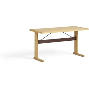 HAY Passerelle Desk 140x65x74 cm - Oak/Burgundy Crossbar