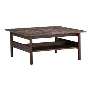 Wendelbo Collect Coffee Table Small 78x78x35 cm - Brown Oak/Brown Emperador Marble