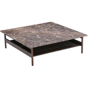 Wendelbo Collect Coffee Table Large 120x120x35 cm - Brown Oak/Brown Emperador Marble