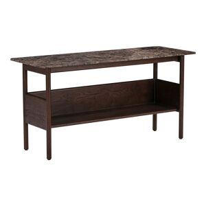 Wendelbo Collect Low Console Table 120x45x60 cm - Brown Oak/Brown Emperador Marble