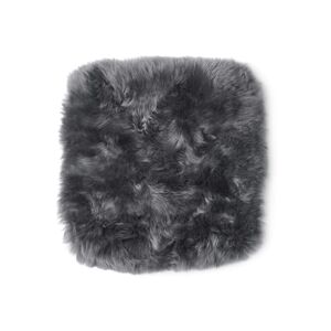 Natures Collection Zero Waste Seat Cover New Zealand Sheepskin Long Wool 35x35 cm - Steel