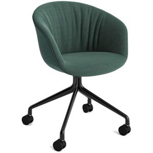 HAY AAC 25 Soft About A Chair SH: 46 cm - Black Powder Coated Aluminium/Steelcut Trio 966