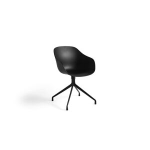 HAY AAC 220 About A Chair H: 82 cm - Black Powder Coated Alu 4 Star Swivel/Black