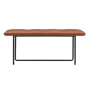 Wendelbo Tip Toe Bench Medium L: 110 cm - Black Powder Coated Steel/Parma Col. Cognac