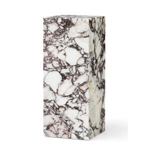 Audo Copenhagen Plinth Pedestal H: 75 cm - Rose Marble Calacatta Viola