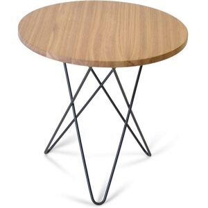 OxDenmarq OX Denmarq MINI O Table Ø: 40 cm - Black Powder Coated Steel/Oak