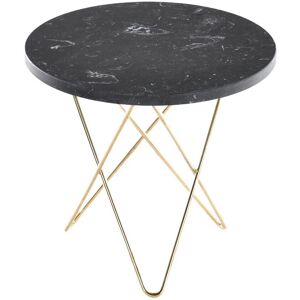 OxDenmarq OX Denmarq MINI O Table Ø: 40 cm - Brass/Black Marquina Marble