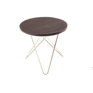 OxDenmarq OX Denmarq MINI O Table Ø: 40 cm - Brass/Rustique Slate Marble