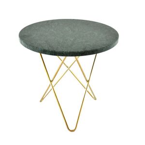 OxDenmarq OX Denmarq MINI O Table Ø: 40 cm - Brass/Green Indio Marble