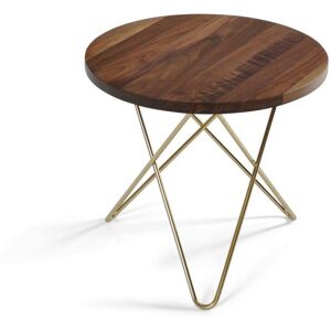 OxDenmarq OX Denmarq MINI O Table Ø: 40 cm - Brass/Walnut