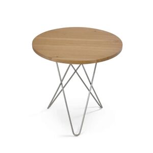 OxDenmarq OX Denmarq MINI O Table Ø: 40 cm - Stainless Steel/Oak