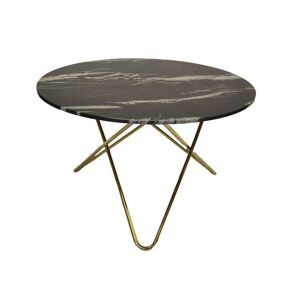 OxDenmarq OX Denmarq BIG O Table Spisebord Ø: 120 cm - Brass/Black Marquina Marble