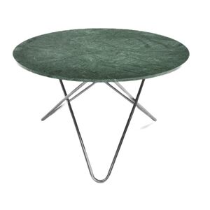 OxDenmarq OX Denmarq BIG O Table Spisebord Ø: 120 cm - Stainless Steel/Green Indio Marble