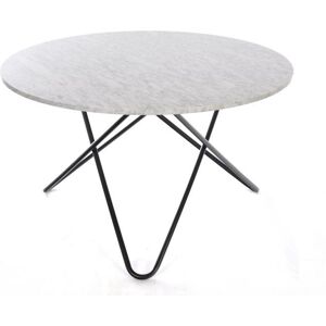 OxDenmarq OX Denmarq BIG O Table Spisebord Ø: 120 cm - Black Powderd Steel/White Carrara Marble