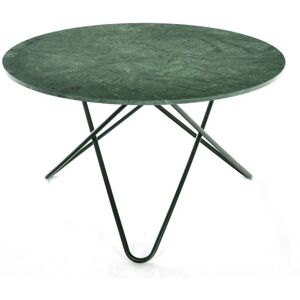 OxDenmarq OX Denmarq BIG O Table Spisebord Ø: 120 cm - Black Powderd Steel/Green Indio Marble