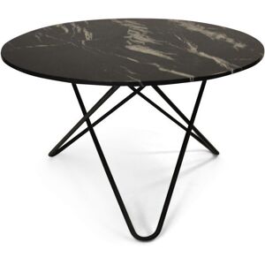 OxDenmarq OX Denmarq BIG O Table Spisebord Ø: 120 cm - Black Powderd Steel/Black Marquina Marble