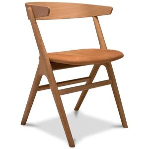 Sibast Furniture No 9 Dining Chair SH: 45 - Oiled Oak/Aniline Leather Silk Cognac 0250 - 250