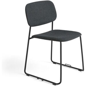 Hay Soft Edge 53 Chair w. Full Upholstery SH: 47,5 cm - Black Powder Coated Steel/Remix 173