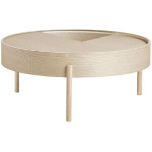 Woud Arc Coffee Table Ø: 89 cm - Whitepigmented Ash